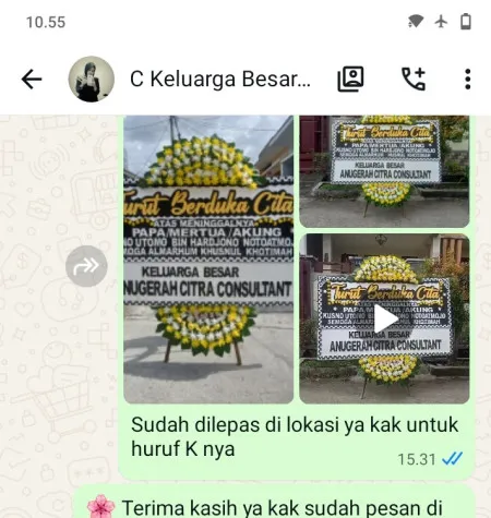 Pengiriman Papan Bunga Duka Pondok Indah